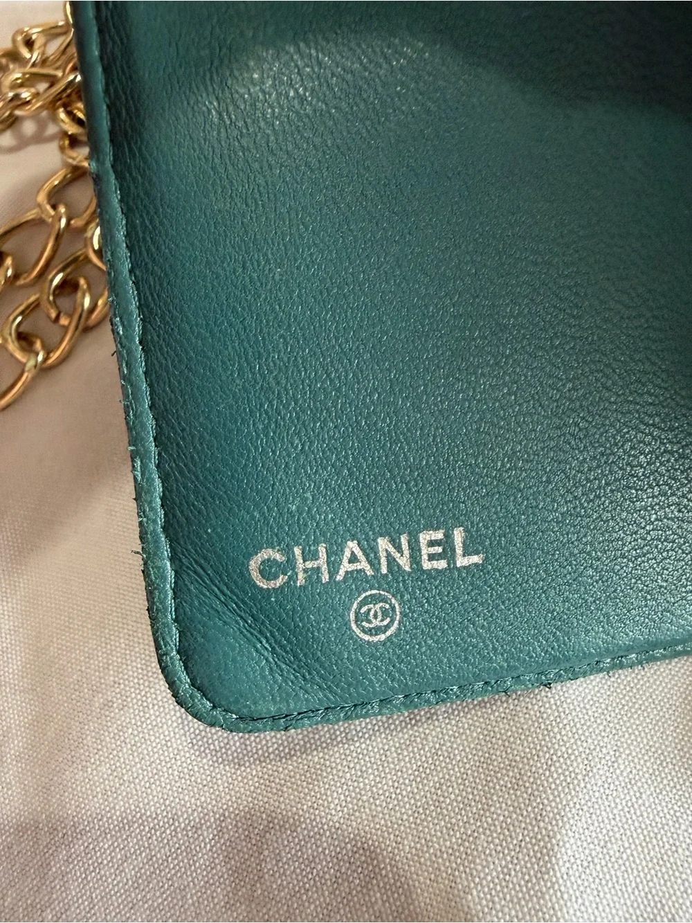 Authentic Chanel Classic Quilted Lambskin Wallet on Chain (WOC)